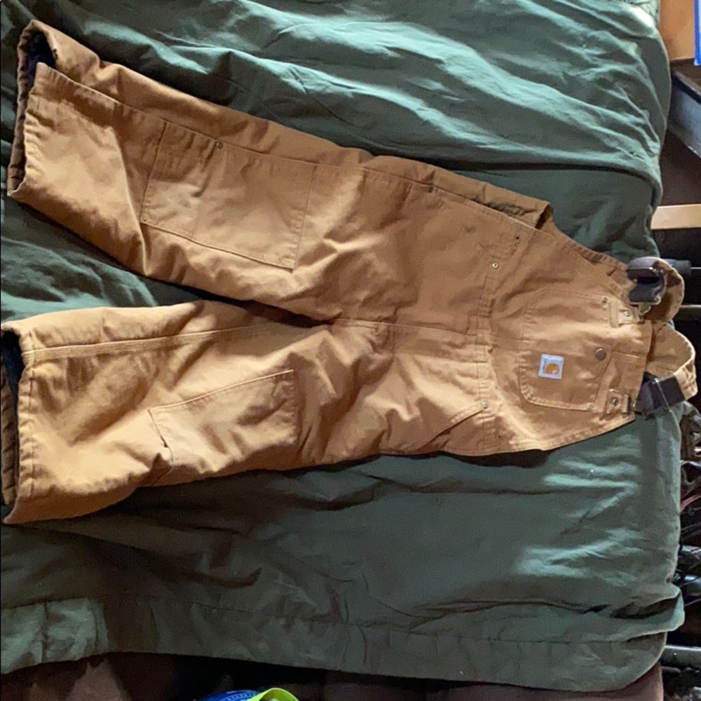 Kids Carhartt lined bibs